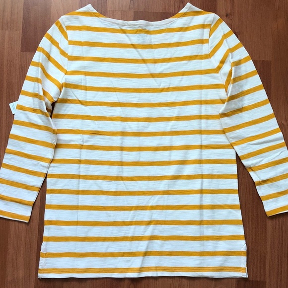 OLD NAVY | Yellow White Stripe Long Sleeve T Shirt XS - Picture 6 of 8